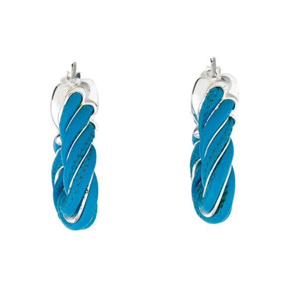 ❤️Bottega Veneta Leather Triangle Hoop Earrings❤️ - Picture 2 of 2